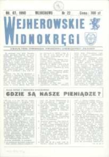 Wejherowskie Widnokręgi Lokalne Pismo Pomorskiego Towarzystwa Samorządowego "Solidarni", 1990, lipiec, Nr 22