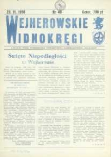 Wejherowskie Widnokręgi Lokalne Pismo Pomorskiego Towarzystwa Samorządowego "Solidarni", 1990, listopad, Nr 40