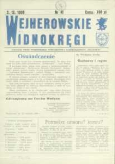 Wejherowskie Widnokręgi Lokalne Pismo Pomorskiego Towarzystwa Samorządowego "Solidarni", 1990, grudzień, Nr 41