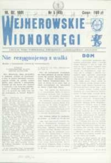 Wejherowskie Widnokręgi Lokalne Pismo Pomorskiego Towarzystwa Samorządowego "Solidarni", 1991, luty, Nr 5 (49)