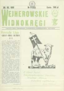 Wejherowskie Widnokręgi Lokalne Pismo Pomorskiego Towarzystwa Samorządowego "Solidarni", 1991, marzec, Nr 8 (52)