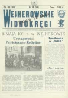 Wejherowskie Widnokręgi Lokalne Pismo Pomorskiego Towarzystwa Samorządowego "Solidarni", 1991, maj, Nr 10 (54)