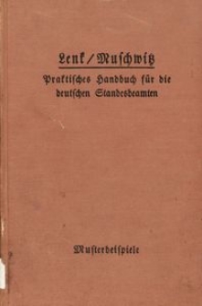 Praktisches Handbuch f&uuml;r die deutschen Standesbeamten