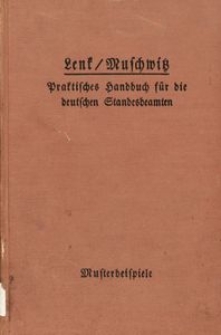 Praktisches Handbuch für die deutschen Standesbeamten