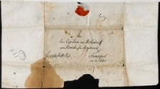 [Patent oficerski Johanna Friedricha von Hohendorff - koperta]