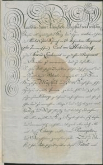 [Patent oficerski dla Carla von Hohendorff, s. 1]