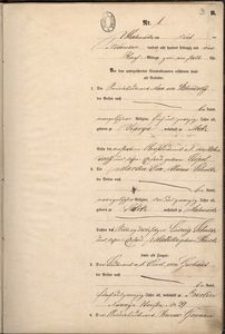 Akt ślubu Maxa von Hohendorff z Eva Alwine Schultz, s. 1