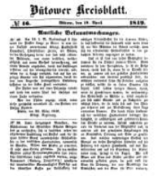 Kreisblatt des Bütower Kreises 1849 nr 16