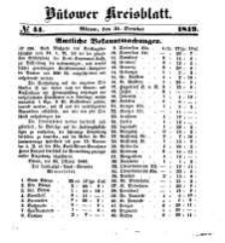 Kreisblatt des Bütower Kreises 1849 nr 44