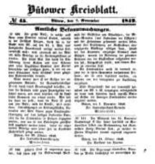 Kreisblatt des B&uuml;tower Kreises 1849 nr 45