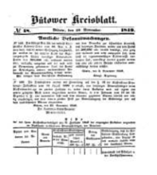 Kreisblatt des B&uuml;tower Kreises 1849 nr 48
