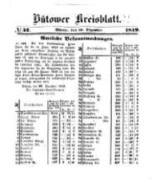 Kreisblatt des B&uuml;tower Kreises 1849 nr 52