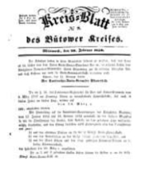 Kreisblatt des B&uuml;tower Kreises 1850 nr 8