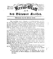 Kreisblatt des Bütower Kreises 1850 nr 9