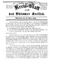 Kreisblatt des Bütower Kreises 1850 nr 11