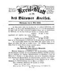 Kreisblatt des B&uuml;tower Kreises 1850 nr 19