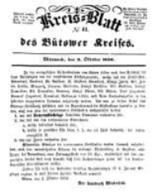 Kreisblatt des B&uuml;tower Kreises 1850 nr 41