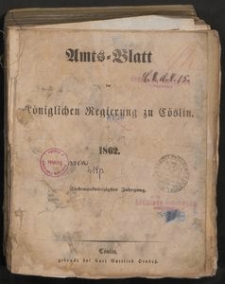 Amts-Blatt der Königlichen Regierung zu Cöslin 1862