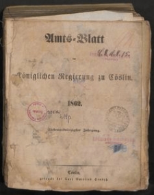 Amts-Blatt der K&ouml;niglichen Regierung zu C&ouml;slin 1862