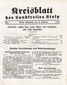 Kreisblatt des Landkreises Stolp nr 7