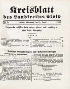 Kreisblatt des Landkreises Stolp nr 14