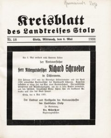 Kreisblatt des Landkreises Stolp nr 18