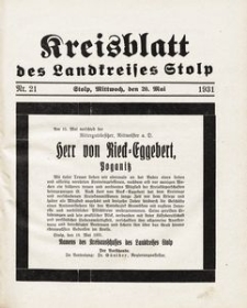 Kreisblatt des Landkreises Stolp nr 21