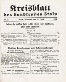 Kreisblatt des Landkreises Stolp nr 25
