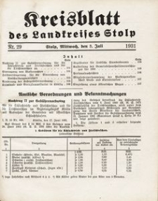 Kreisblatt des Landkreises Stolp nr 29