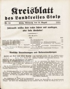 Kreisblatt des Landkreises Stolp nr 38