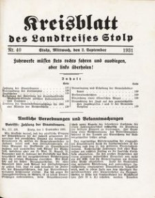 Kreisblatt des Landkreises Stolp nr 40