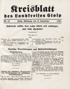 Kreisblatt des Landkreises Stolp nr 43