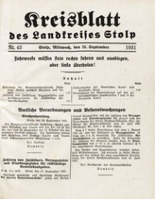 Kreisblatt des Landkreises Stolp nr 43