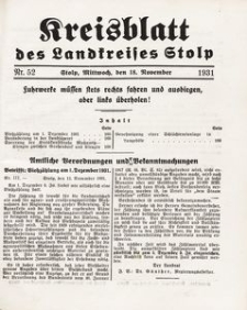 Kreisblatt des Landkreises Stolp nr 52