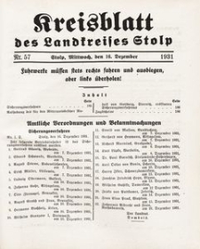 Kreisblatt des Landkreises Stolp nr 57