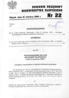 Dziennik Urzędowy Województwa Słupskiego. Nr 22-41/1996