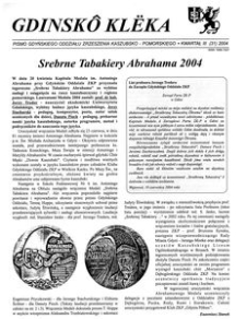 Gdinsk&ocirc; Kl&euml;ka : biuletyn Gdyńskiego Oddziału Zrzeszenia Kaszubsko-Pomorskiego Kwartał III Nr (31) 2004