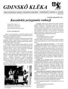 Gdinskô Klëka : biuletyn Gdyńskiego Oddziału Zrzeszenia Kaszubsko-Pomorskiego Kwartał IV Nr (36) 2005