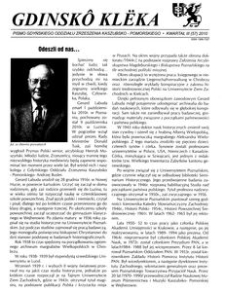 Gdinsk&ocirc; Kl&euml;ka : pismo Gdyńskiego Oddziału Zrzeszenia Kaszubsko-Pomorskiego Kwartał III Nr3 (57) 2010