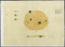 Grzybnica - rzut poziomy i przekroje grob&oacute;w jamowych. Stan. 1