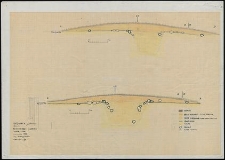 Grzybnica - Kurhan Nr 5 - przekroje. Stan. 1