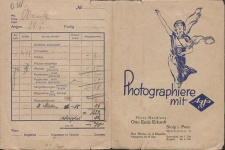 Photo-Handlung Otto Erich Eckardt Stolp i. Pom. [rachunek za usługę fotograficzną]