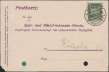 Spar- und Darlehnskassen-Verein [korespondencja bankowa]