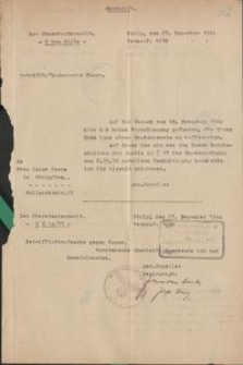 Gnadensache Haase [korespondencja sądowa]