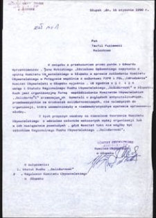 Pismo do Pana Teofila Paziewskiego