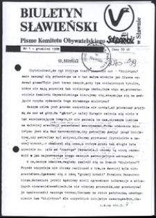 Biuletyn Sławieński, 1989, nr 1