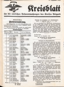 Kreisblatt f&uuml;r die amtlichen Bekanntmachungen des Kreises Belgard 1936 Nr 53