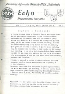 Echo Krajoznawców i Turystów, 1958, nr 3