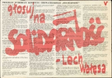 Głosuj na Solidarność - Lech Wałęsa : afisz