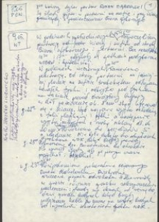 Notatka Jerzego Lisieckiego z afery podsłuchowej SB w Biurze Wyborczym KO w Słupsku